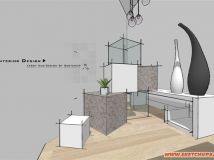 Sketchup室內(nèi)效果圖2——現(xiàn)代中式-37