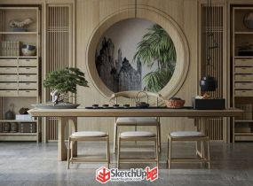 中式禪意茶室書房室內(nèi)設(shè)計-4
