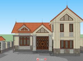 分享一個(gè)鄉(xiāng)村別墅建筑SketchUp模型-5