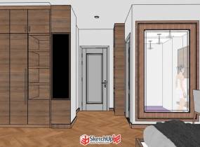 現(xiàn)代風格的臥室模型-5