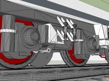 純Sketchup火車模型 韶山3型電力機(jī)車-7