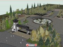 【紅寶石】一個旅游區(qū)景觀入口和廣場-2