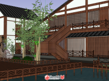 木材建筑，茶藝居再合適不過了-3