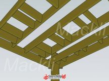 臨摹了一個花架子小品，不知為什么木紋變成了單色。-5
