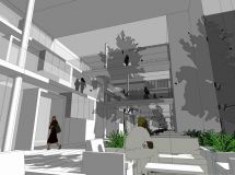 Atrium study of Beloit College Humanities Building-6