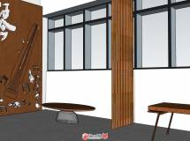 文化長廊樓道文化建模作品-4