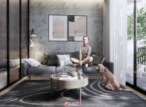 現(xiàn)代室內(nèi)酒店公寓場景模型，有美女哦！-9