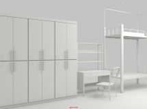 一套寢室寢具簡單建模渲染-7