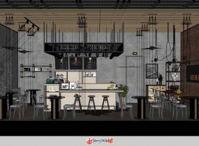 現(xiàn)代工業(yè)風(fēng)奶茶店咖啡店 室內(nèi)設(shè)計(jì)-10