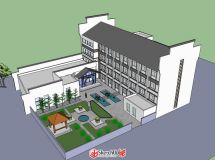 新徽派橙品酒店模型-3