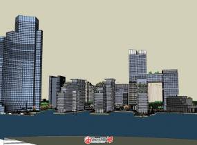 濱水的住宅、商業(yè)、辦公、公園一體化規(guī)劃建筑景觀設(shè)計(jì)-10