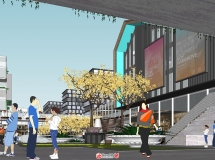 現(xiàn)代大型商業(yè)街區(qū)模型-6