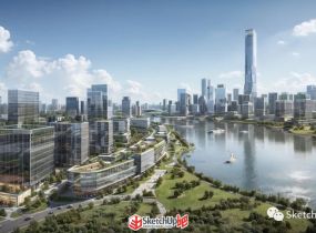 【AI靈感渲染】城市鳥瞰配景和別墅概念方案生成-22