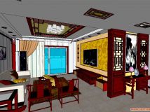 純su圖 中式家裝圖 沒空渲染-3