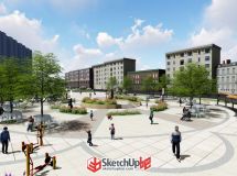 街角綠地小廣場景觀設(shè)計（現(xiàn)已施工完成）-6