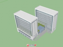 建的一個(gè)醫(yī)院建筑造型，歡迎批評(píng)指正-3