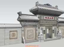 補上次發(fā)的一套關(guān)中民居里面的門樓，親，記得給紅寶石~~~-2