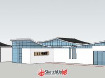 三個(gè)新中式單層建筑-1