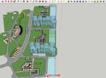 分享自己做的小區(qū)場(chǎng)地，附lumion渲染圖，求寶石阿-8