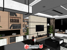 一個精品現(xiàn)代家裝模型-9