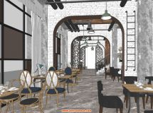 剛做完的一個(gè)近似LOFT風(fēng)格餐廳-43