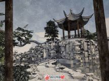水彩效果~SketchUp模型 Artlantis渲染再PhotoShop后期處理-1