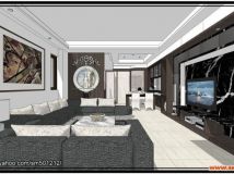 室內(nèi)設(shè)計_住宅空間-水明瀁1F客餐廳-18