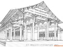 中國古代建筑線稿-23