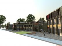 照著某商業(yè)街圖建模渲染，求高手指教-1