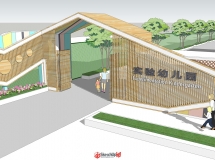 幼兒園入口圍墻 原創(chuàng) 就不附模型了大家喜歡就參考一下-8