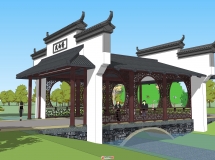 徽派風(fēng)格風(fēng)雨橋-5