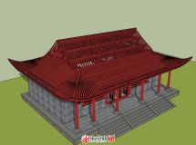 新做的一個(gè)古建項(xiàng)目。一座大殿，構(gòu)建基本全是按照CAD施...-4