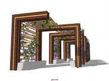 木質(zhì)花架-5