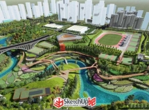 濕地公園-美陳標(biāo)識(shí)環(huán)藝SU模型-8