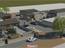 村落改造模型 古建模型-3