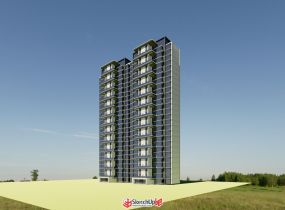 一個(gè)辦公建筑大樓-1