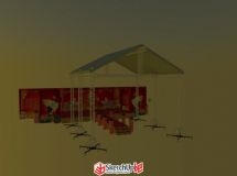 新手第一次做，支持下吧~！T臺(tái),棚房,桁架,舞臺(tái),燈光,酒席-1