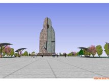 城市雕塑su草圖-5