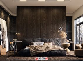 多功能分區(qū)有設(shè)計(jì)感的臥室模型-11