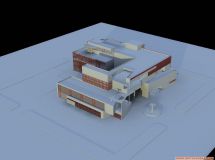 昨天下午完成的建筑事務(wù)所辦公樓設(shè)計(jì)方案（SU模型+ART渲染-9