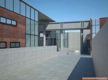 親自建模和渲染的一個(gè)建筑-4