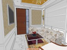 一個(gè)歐式小間用SKETCHUP表現(xiàn)效果-5