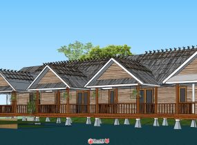 坡屋頂民宿建筑-4