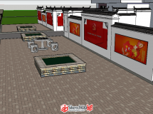鄉(xiāng)村建筑模型，感覺好的紅寶石鼓勵下-1