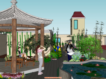 一個酒店樓頂花園的SU建模，希望大家提出寶貴建議...-19
