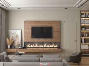 木質(zhì)暖色調(diào)現(xiàn)代室內(nèi)客餐廳（材質(zhì)和Vray文件）-13
