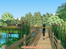 濱水綠地公園SketchUp多圖表現(xiàn)-4