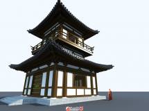 唐代風格鐘鼓樓建筑設計-4