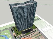 東江大V項(xiàng)目、3F裙樓、20F塔樓、總23F、高99米、兩側(cè)最大挑...-7