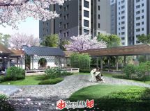 徽派居住區(qū)  新中式景觀 方案 效果圖-16